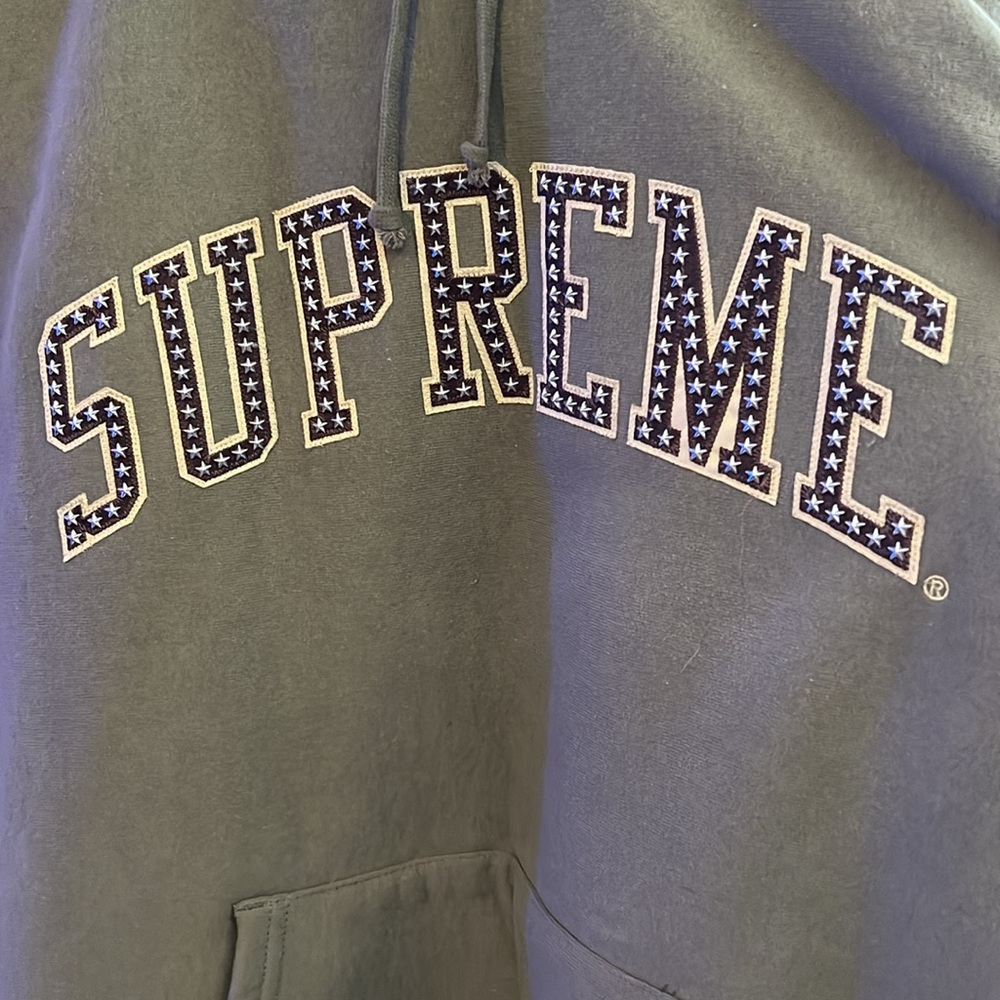 SUPREME STARS ARC HOODIE MILITARY GREEN SIZE XL - Picture 3 of 8